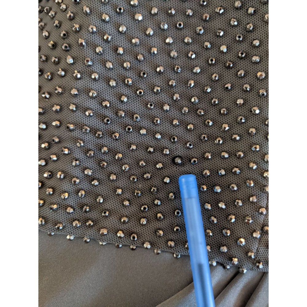 NWT La Femme Beaded Column Gown 12 Platinum Mother Of The Bride 24895 $528 - Picture 8 of 12
